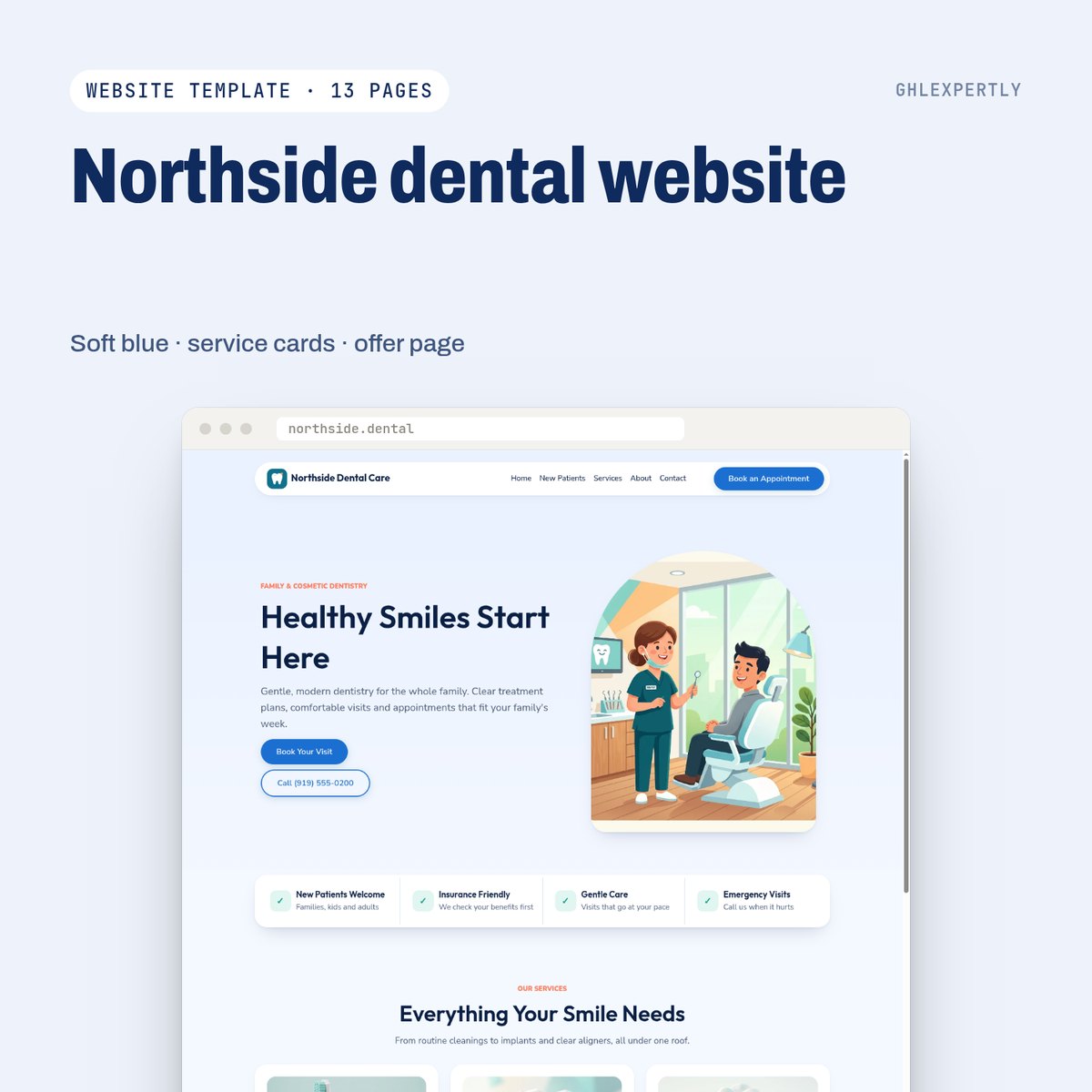 Northside dental website preview