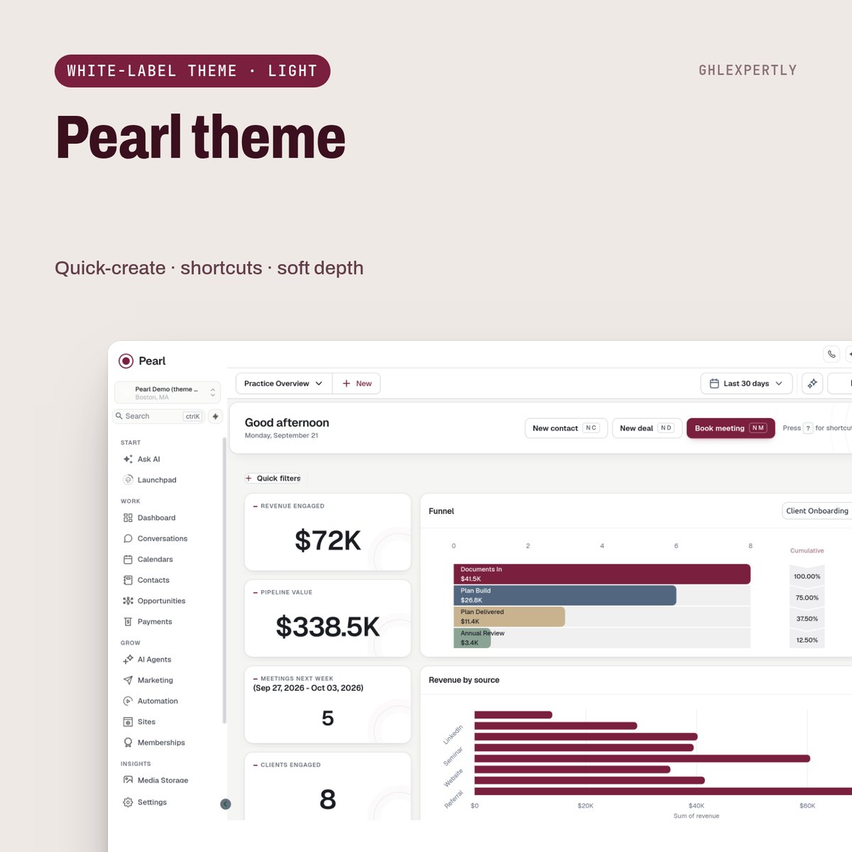 Pearl theme preview